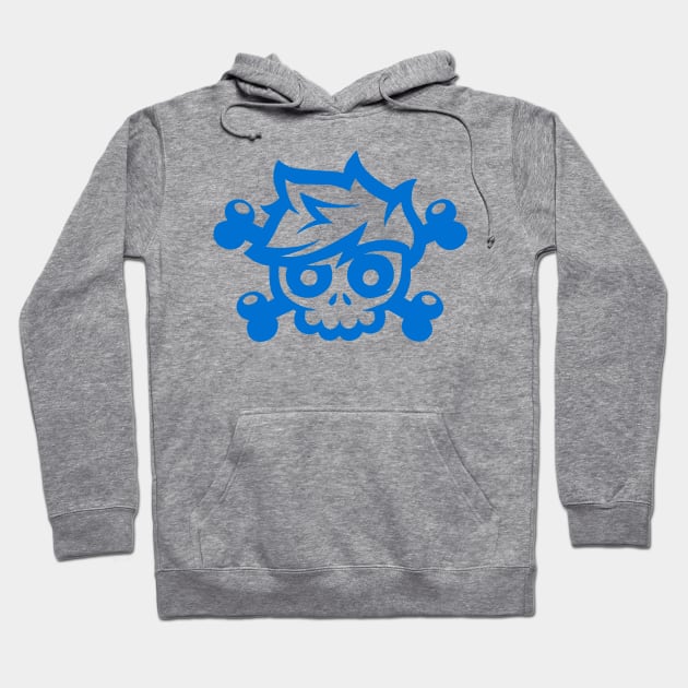 Blue Skull and Crossbones Hoodie by Sketchy